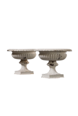 Maison Leon Van den Bogaert Paar französische Vintage-Gartenvasen