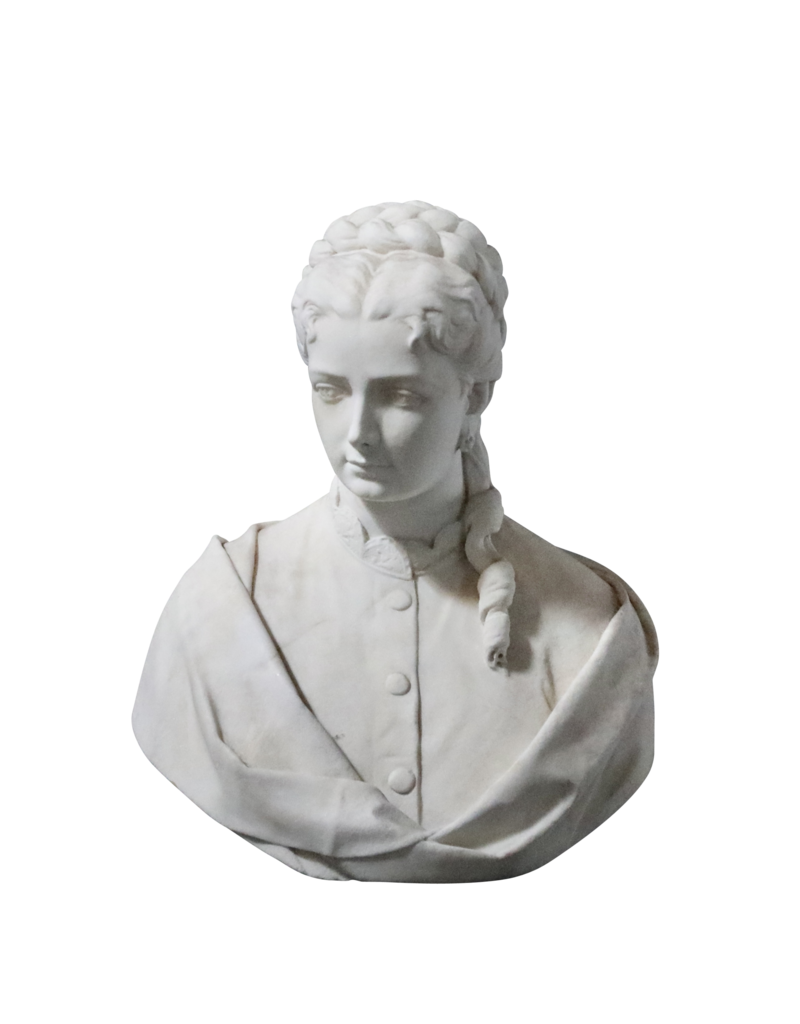 Maison Leon Van den Bogaert Markante Büste aus Statuenmarmor
