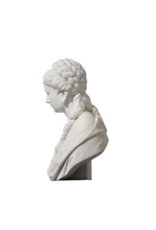 Buste De Dame En Marbre Sculpture Blanc