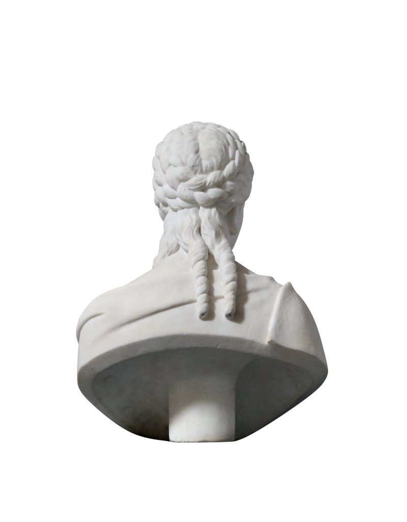 Maison Leon Van den Bogaert Markante Büste aus Statuenmarmor