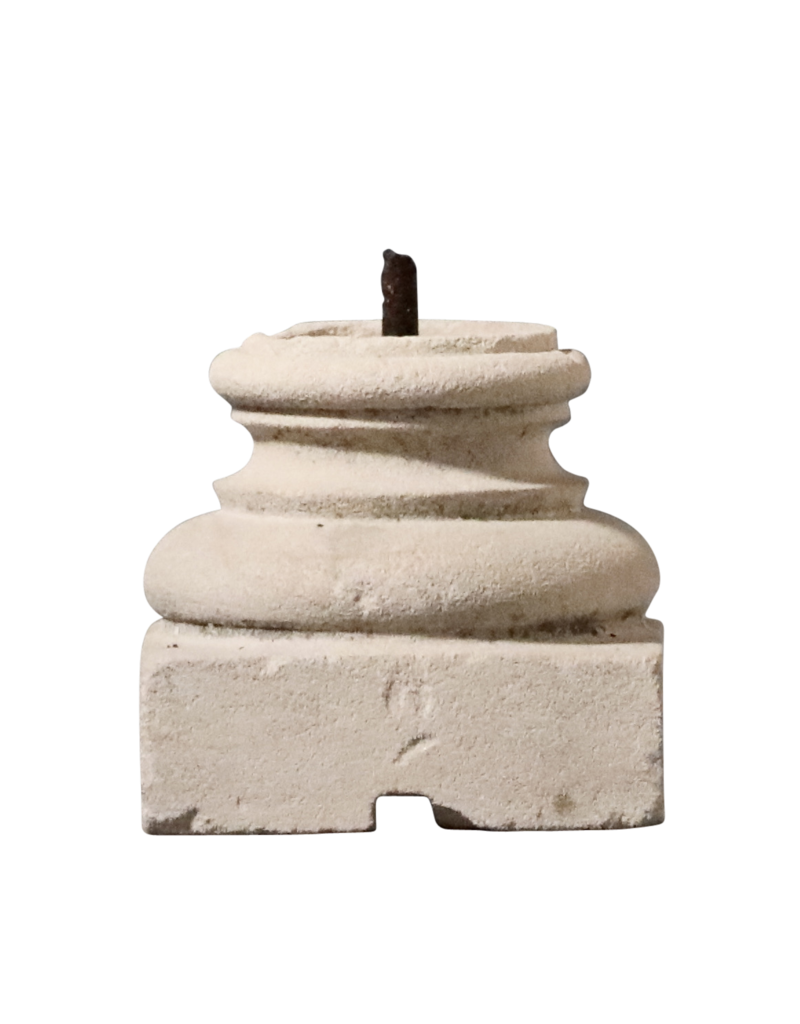 Small Pair of Limestone Base