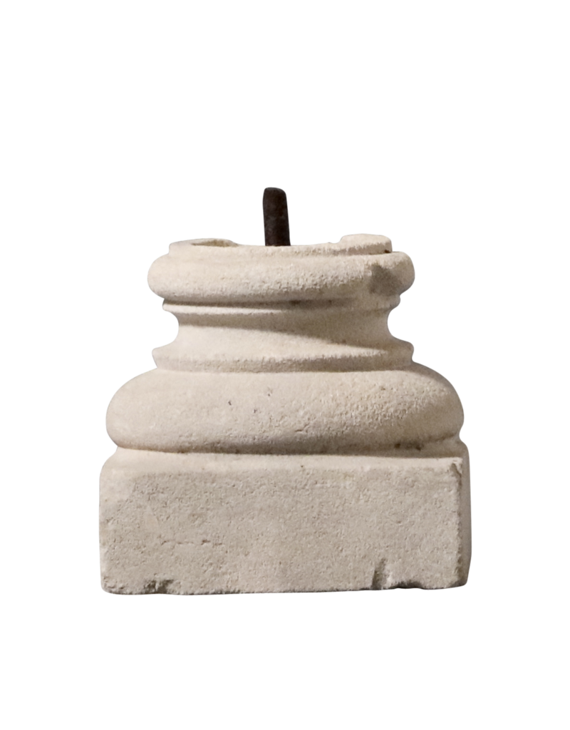 Small Pair of Limestone Base