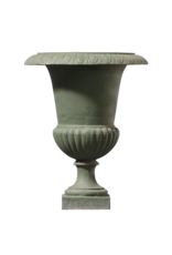 Vase Peint En Vert En Fonte