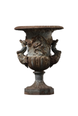 Maison Leon Van den Bogaert Paire De Vases De Jardin Médicis Anciens En Fonte