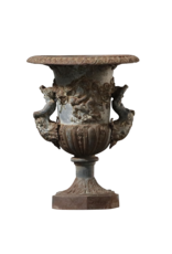 Maison Leon Van den Bogaert Paire De Vases De Jardin Médicis Anciens En Fonte