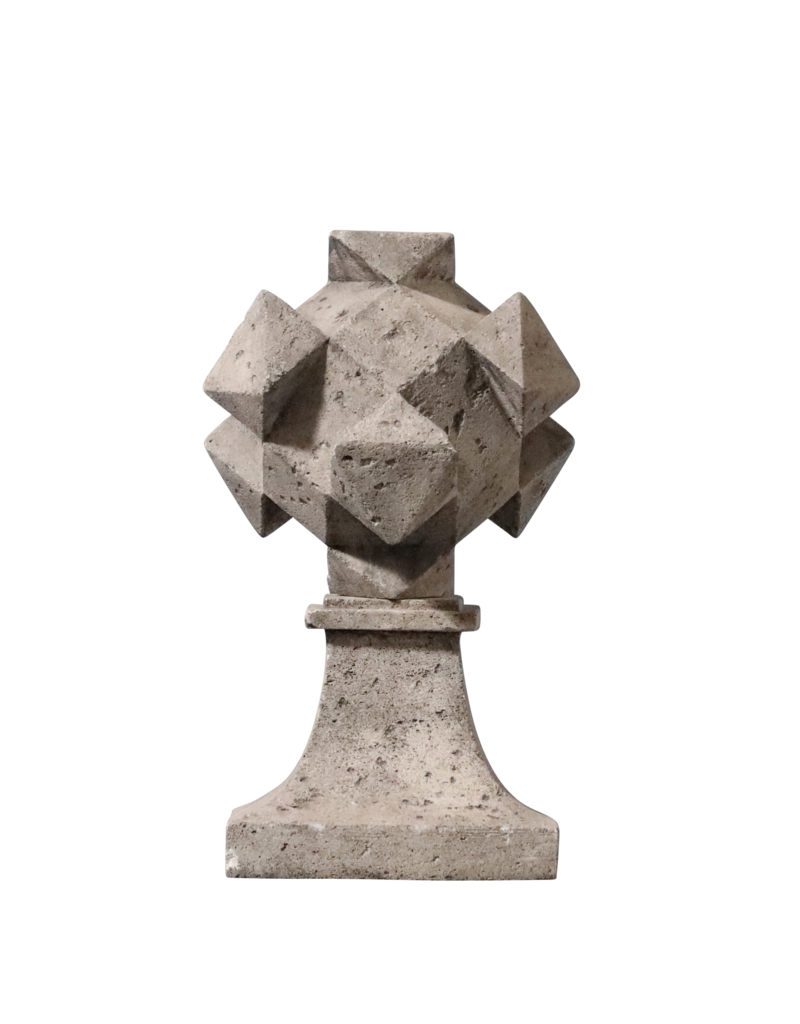 Antique Decorative Stone Polyedres Sphere Elements