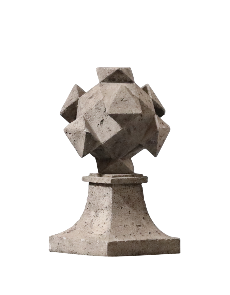 Antique Decorative Stone Polyedres Sphere Elements