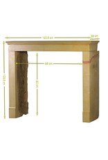 Maison Leon Van den Bogaert Straight Bicolor Stone Fireplace