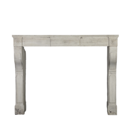 Classic French Limestone Fireplace