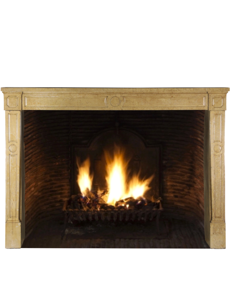 Maison Leon Van den Bogaert Fine Louis XVI Period Stone Fireplace