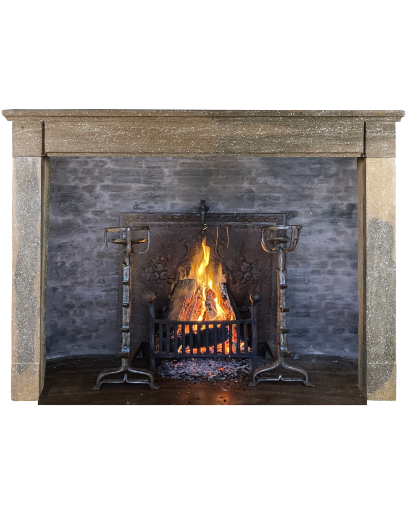 Vintage French Stone Fireplace