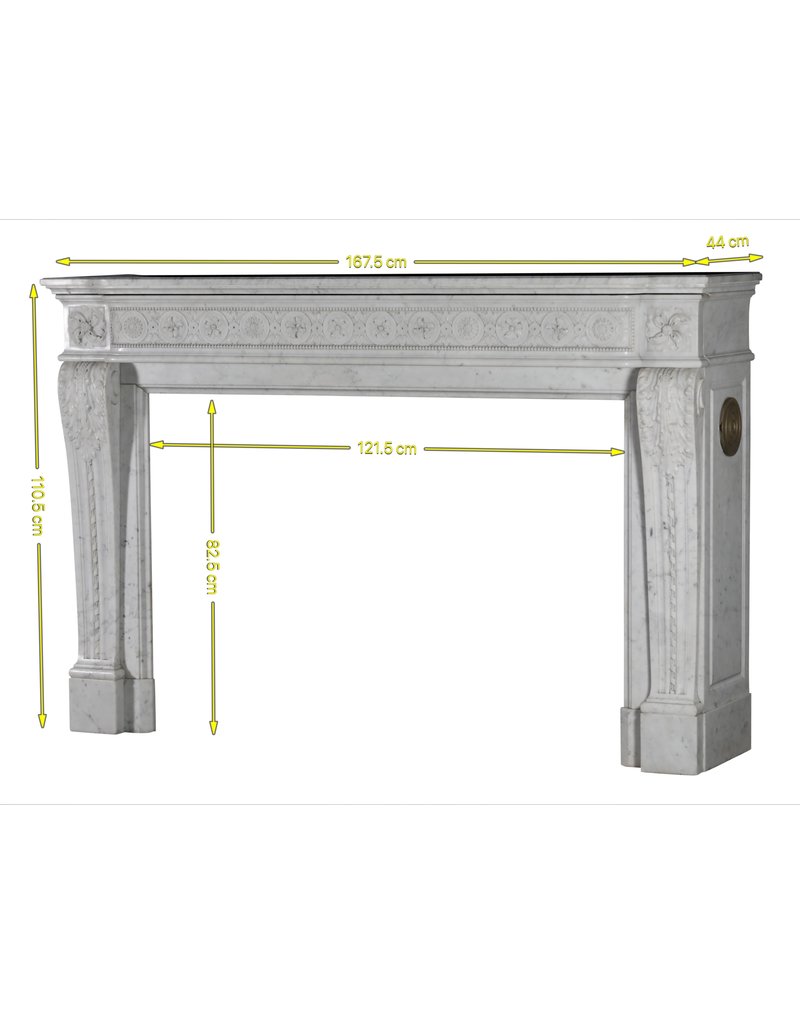 Haussmannien Classic White Marble Fireplace