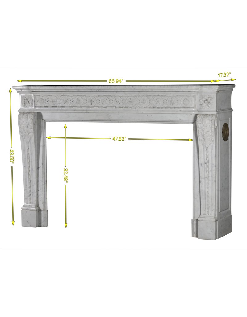 Haussmannien Classic White Marble Fireplace