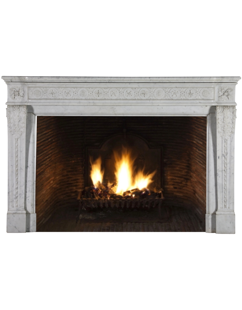 Maison Leon Van den Bogaert Haussmannien Classic White Marble Fireplace