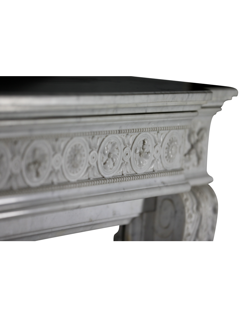 Maison Leon Van den Bogaert Bijzondere Witte Marmeren Hausmannien Schouw