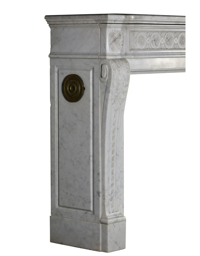 Maison Leon Van den Bogaert Haussmannien Classic White Marble Fireplace