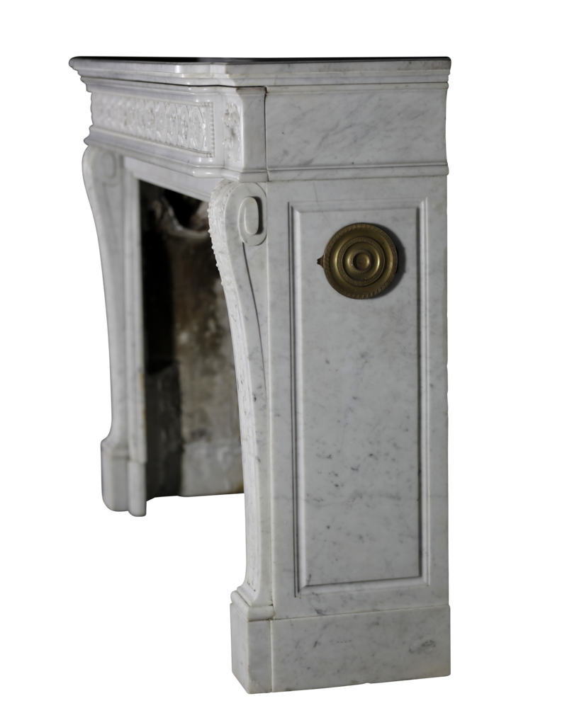 Haussmannien Classic White Marble Fireplace