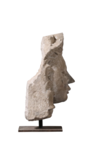 Maison Leon Van den Bogaert Antique Stone Head With Original Patina
