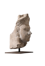 Antique Stone Head With Original Patina