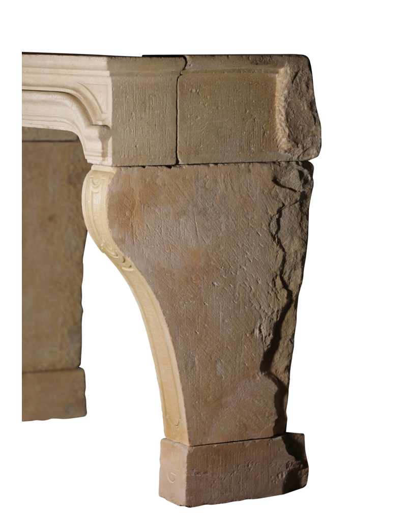 Maison Leon Van den Bogaert Gemütlicher Kamin aus Kalkstein aus französischen Provence-Stil