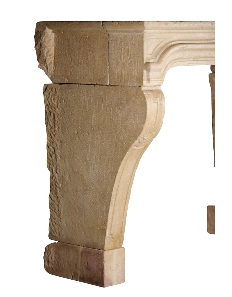 Maison Leon Van den Bogaert Gemütlicher Kamin aus Kalkstein aus französischen Provence-Stil