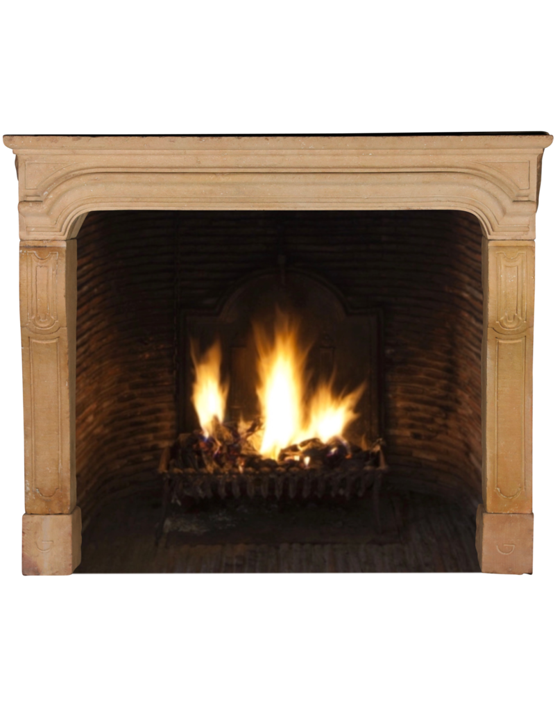 Cosy French Provence Style Limestone Fireplace