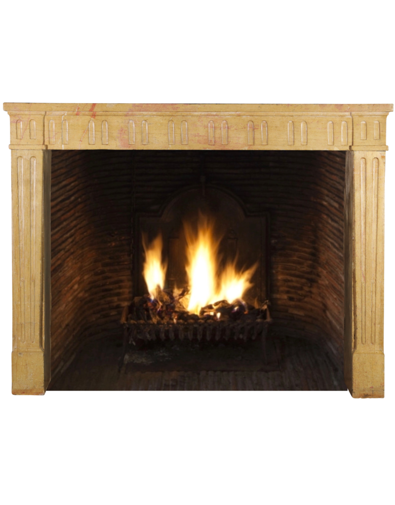 Maison Leon Van den Bogaert Timeless Multi Color French Stone Fireplace