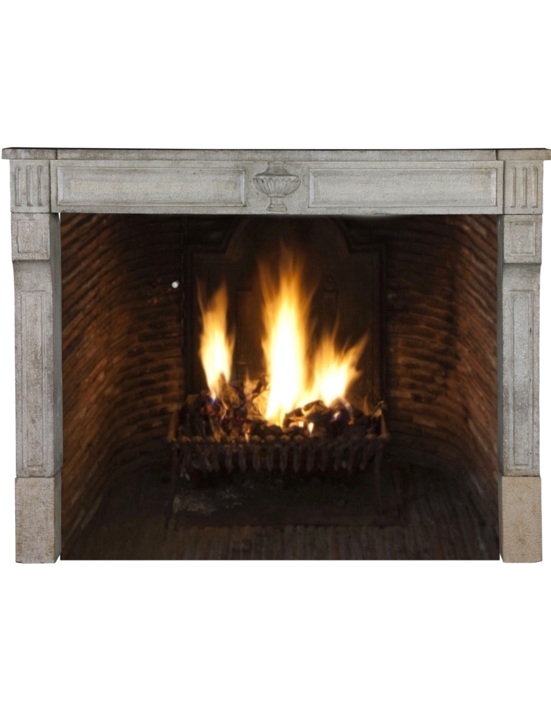 French Decorative Stone Fireplace