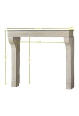 Elegant French Limestone Fireplace Surround