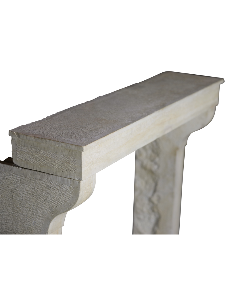 Elegant French Limestone Fireplace Surround