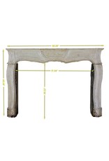 Classic Timeless French Louis XIV Style Limestone Fireplace