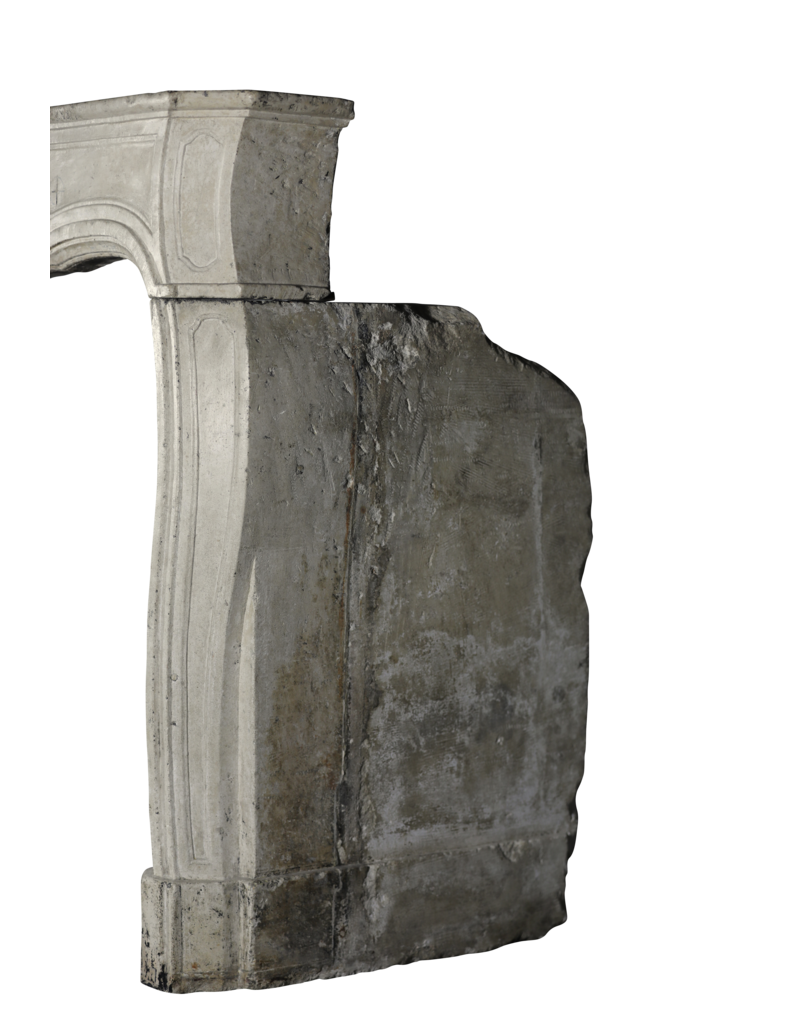 Classic Timeless French Louis XIV Style Limestone Fireplace