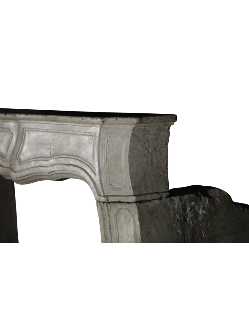 Classic Timeless French Louis XIV Style Limestone Fireplace