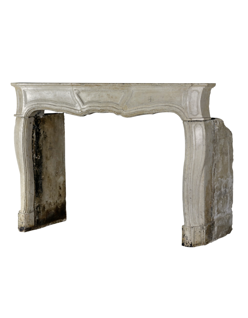 Classic Timeless French Louis XIV Style Limestone Fireplace