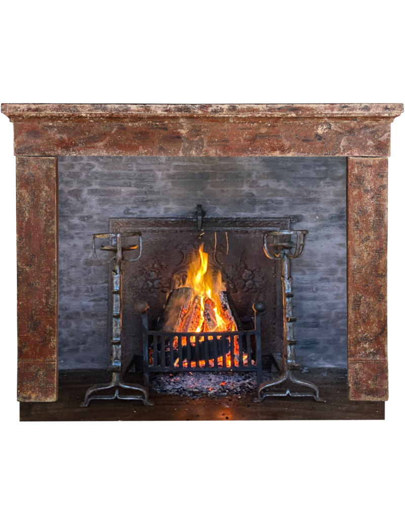 Rustic Limestone Fireplace Surround