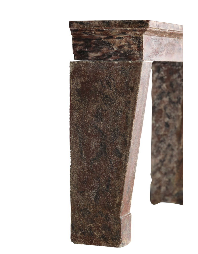 Maison Leon Van den Bogaert Rustic Limestone Fireplace Surround