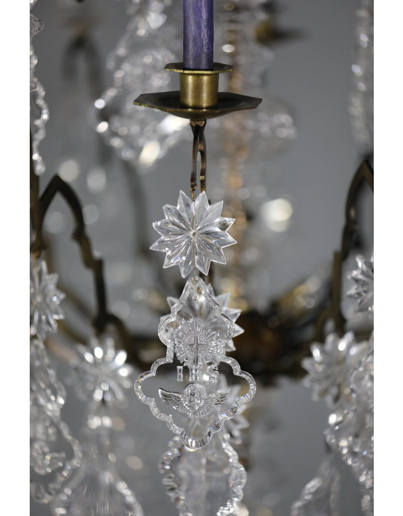 Lustre Antique De Sacristie Religieuse