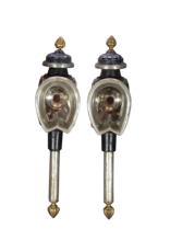 Maison Leon Van den Bogaert Une Paire De Lampes De Calèche Anciennes