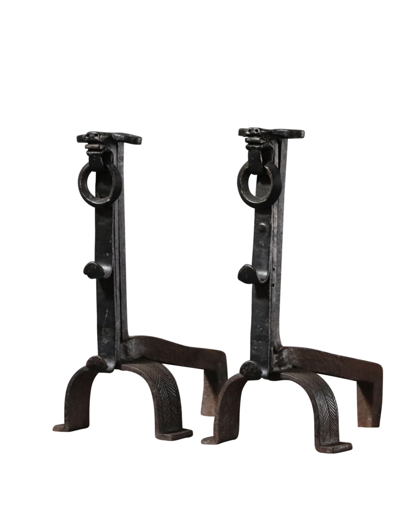 Medieval Pair Of Andiron