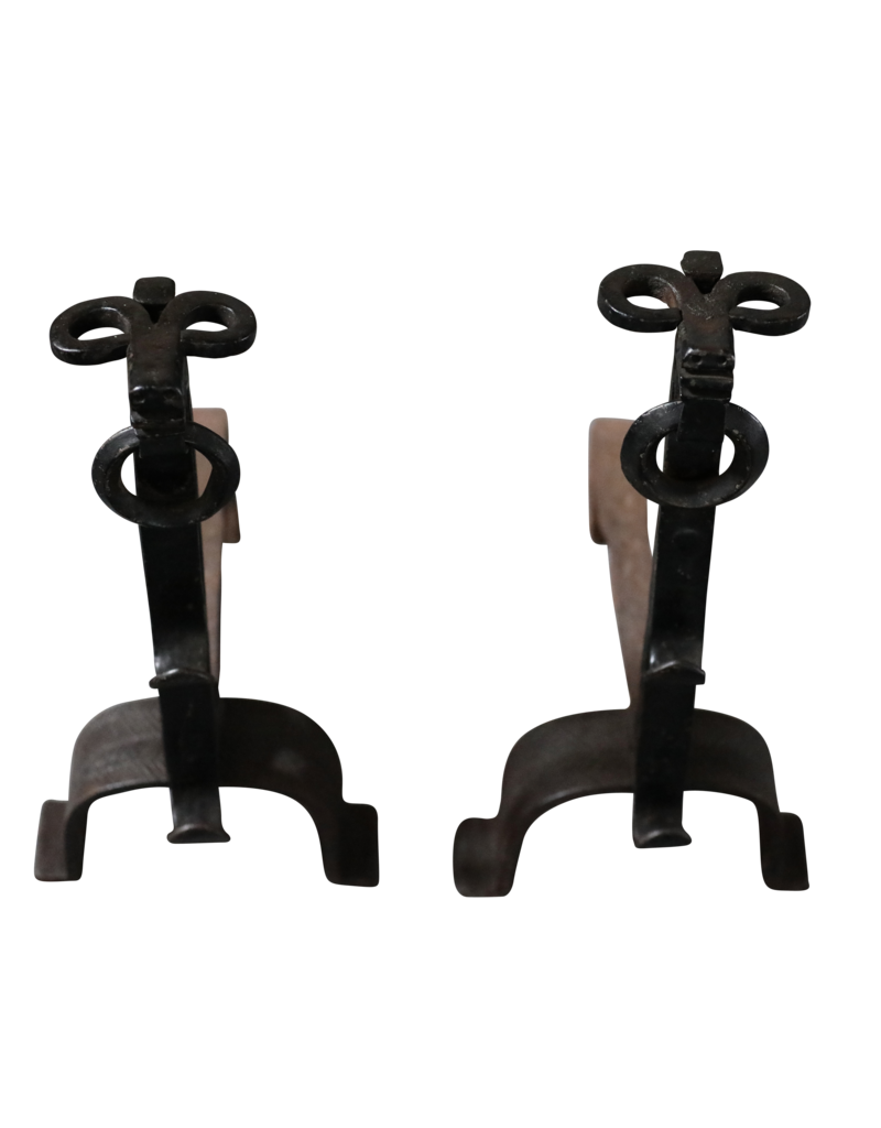 Maison Leon Van den Bogaert Medieval Pair Of Andiron