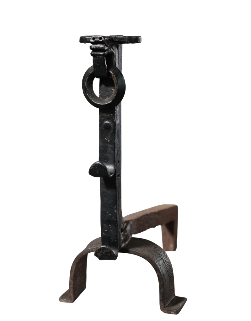 Maison Leon Van den Bogaert Medieval Pair Of Andiron