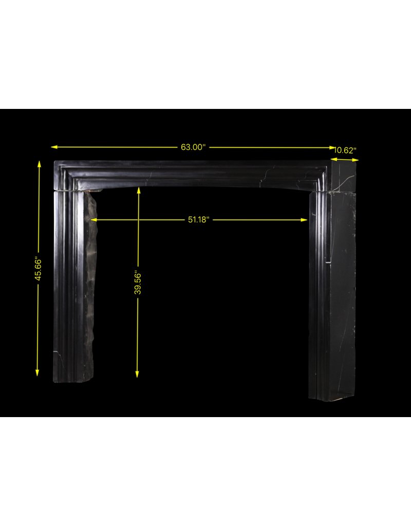 Maison Leon Van den Bogaert Belgian Black Marble Fireplace
