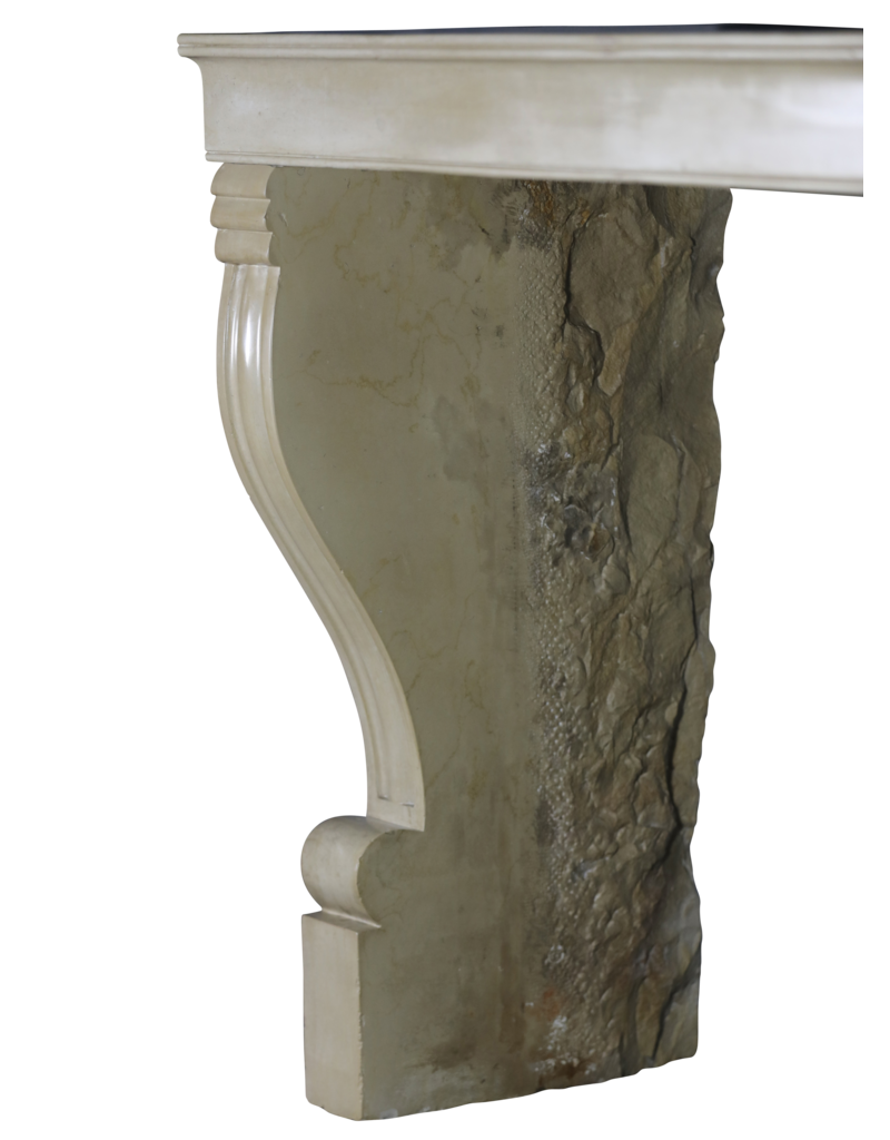 Elegant French Stone Fireplace Surround