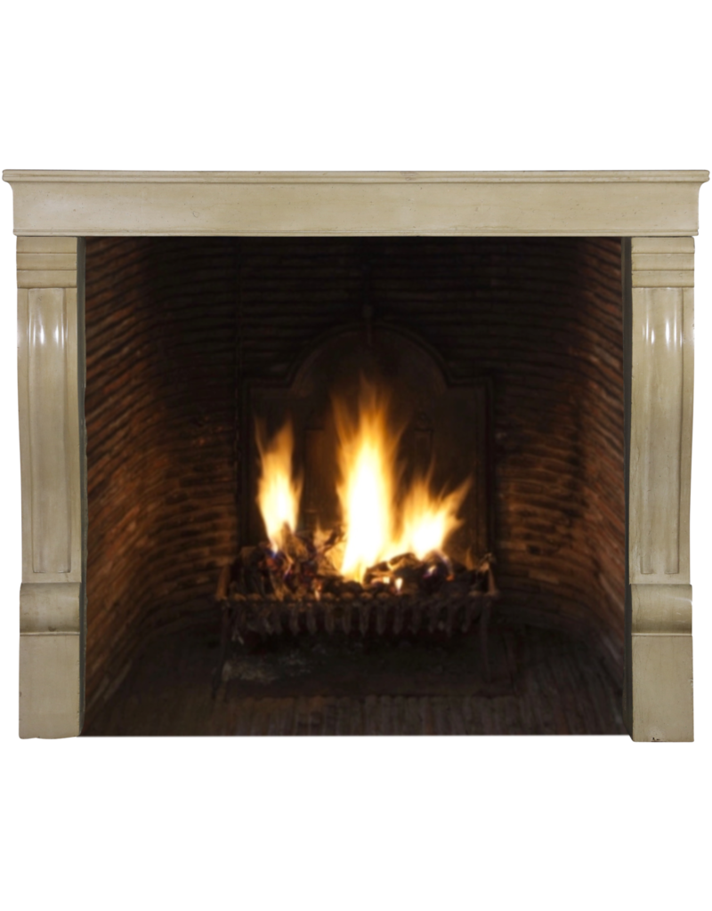 Elegant French Stone Fireplace Surround