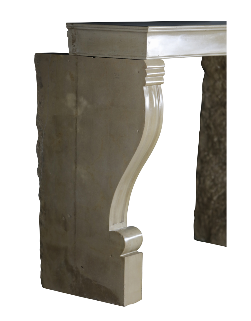 Elegant French Stone Fireplace Surround