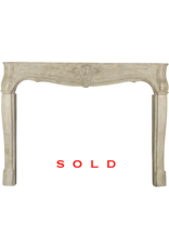 18Th Century French Classic Limestone Fireplace Surround