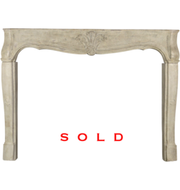 18Th Century French Classic Limestone Fireplace Surround