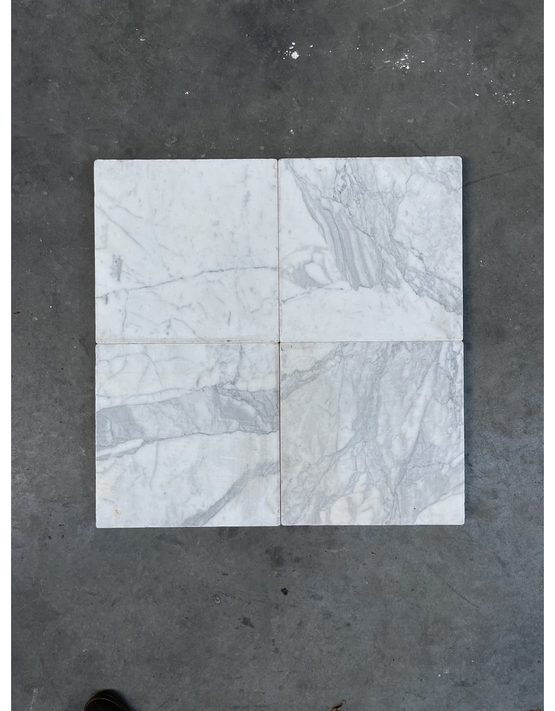 Maison Leon Van den Bogaert Vintage White Marble Floor