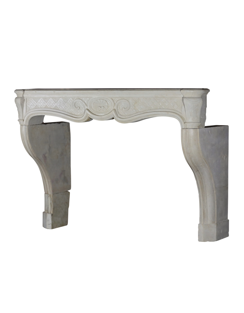 Traditional French Limestone Antique Fireplace Surround