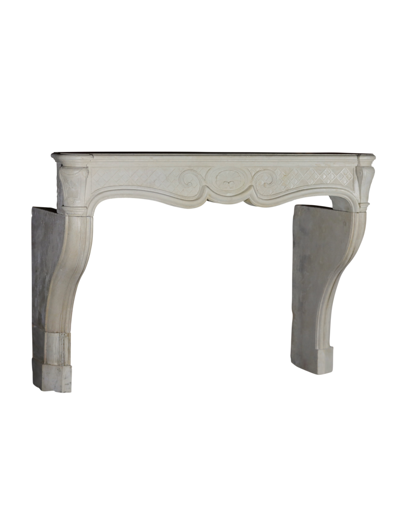 Traditional French Limestone Antique Fireplace Surround